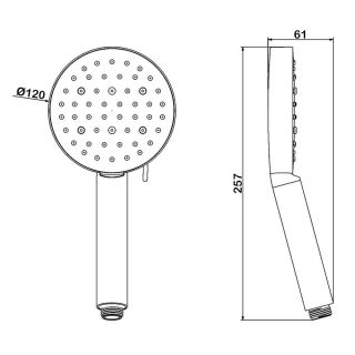 Душевая лейка Swedbe Hermes 5118B чёрный